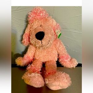 COLLECTIBLE Russ Berrie 14" Stuffed Pink Poodle Dog Plush original sample